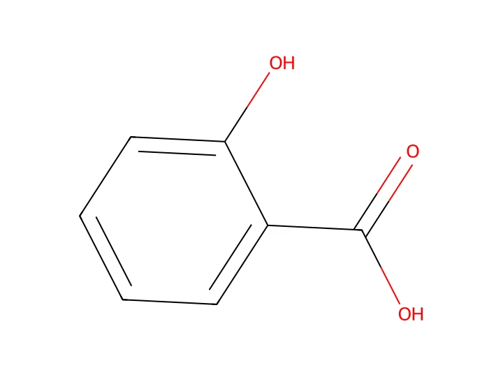 Produit : acide salicylique (récupéré neutre après acidification)
